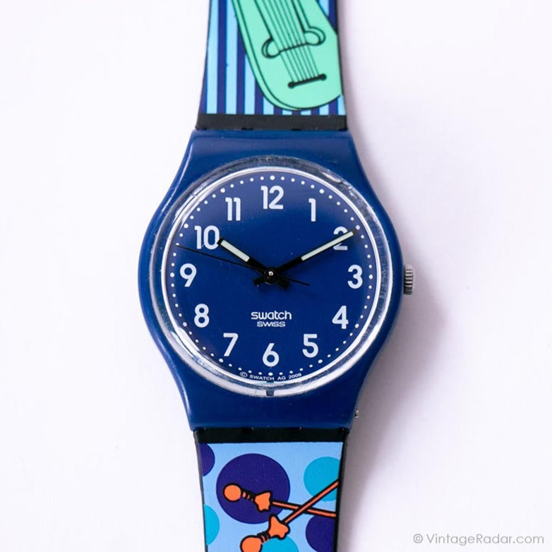 2009 Blue Swiss Swatch Watch for Men and Women, Cool Full Blue Unisex Swatch 2009 Blue Swiss Swatch Watch for Men and Women, Cool Full  main image 4