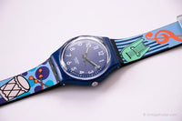 UP-WIND GN230 Swatch Watch | 2009 Vintage Blue Funky Swatch Watch