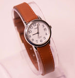 Antiguo Timex Resistente al agua reloj para mujeres dial blanco