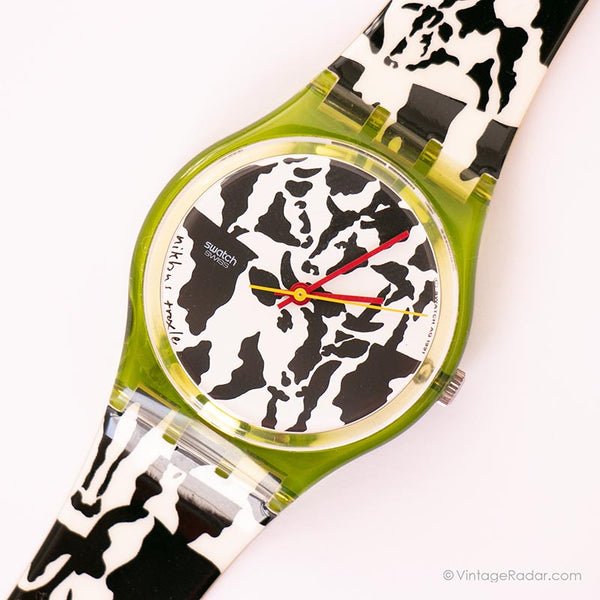 1991 Swatch GZ117 Flaeck Uhr | Jahrgang Swatch Specials Uhr