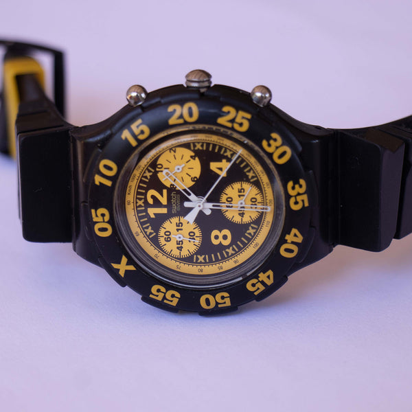 Camionero sbb103 scuba swatch | 90S suizo Chronograph reloj
