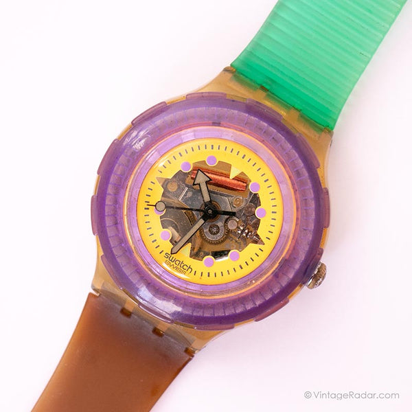 خمر 1990 Swatch SDK103 Hyppocampus Watch | 90s Swatch Scuba