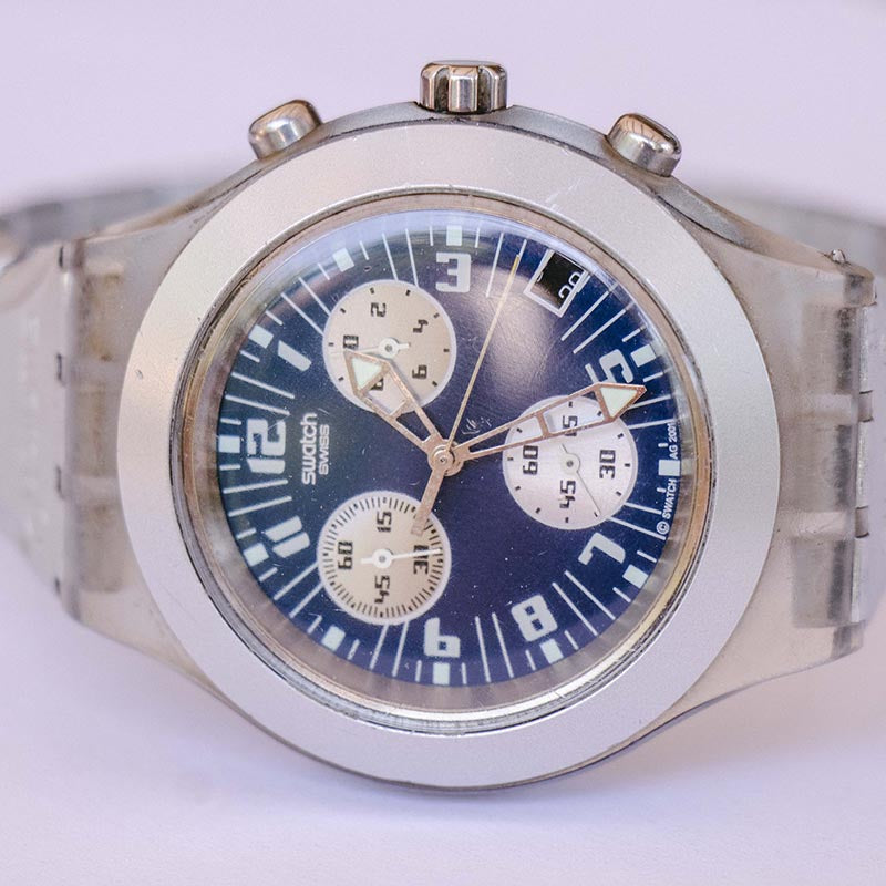 THUNDERSTORM SOLID SVCK4001G Swatch Irony Diaphane Chronograph 
