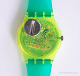 Honor Ride GJ104 de la década de 1990 swatch reloj | Verde de los 90 swatch Caballero reloj