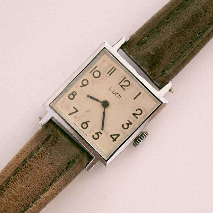 Vintage Square Watches Vintage Square Leather Watch Ladies