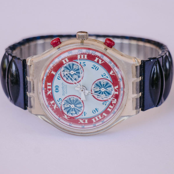 Moulin à vent SCK103 Swatch montre Chronograph | Chrono des années 90 montre