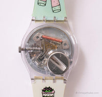 1999 swatch Boda White GV110 reloj | "Hago" swatch Caballero reloj