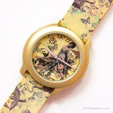 Vida de chica y mariposas vintage de Adec reloj | Damas de cuarzo de Japón reloj