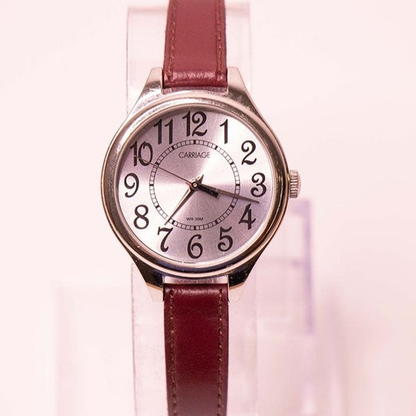 Chariot à tons argentés par Timex Quartz montre pour femme