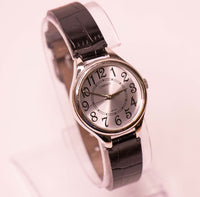 Schwarz- und Silberwagen von Timex Damen Uhr