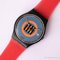 Vintage 1988 Swatch GB407 Coral Gables montre | Rares des années 80 Swatch Gant