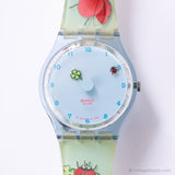 2003 LUCKY YOU GS111 Ladybug Swatch Watch | Blue Swiss Swatch Watch