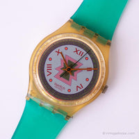 خمر 1992 Swatch GK154 Cuzco Watch | 90s القبلية Swatch جنت