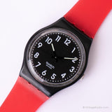 2009 Swatch Traje negro GB247 reloj | Usado minimalista Swatch