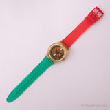 Vintage 1995 Swatch GK715 MOOS Watch | 90s Gold-tone Swatch Gent
