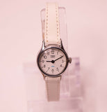 Esfera blanca Timex Cuarzo reloj para mujeres de la década de 1990