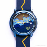 Azul vintage adec por Citizen reloj | Regalo reloj Para los amantes de la montaña
