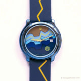 Adec bleu vintage par Citizen montre | Cadeau montre Pour les amoureux des montagnes