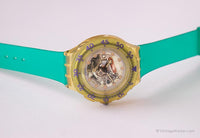 1992 Swatch Burbujas de gelatina SDK104 reloj | Esqueleto vintage Swatch Scuba