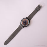 1991 Swatch SCN102 Silver Star Uhr | Vintage Schwarz Swatch Chrono