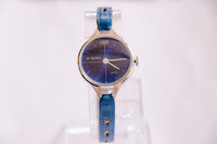 Rare St. Tropez Mechanical Swiss Watch | 90s Blue Dress Watch for Women - Vintage Radar
