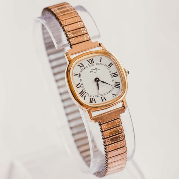 Jopel Gold-Tone Vintage Mechanical reloj | Damas de lujo reloj