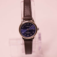 Carro de dial azul por Timex reloj para mujer correa de cuero