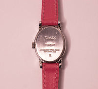 Oval Timex Womens Pink Leather Watch | Elegant Timex Watches