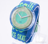 1992 Swatch Pop PWK163 Sportpourri reloj | Pop azul de los 90 Swatch Antiguo
