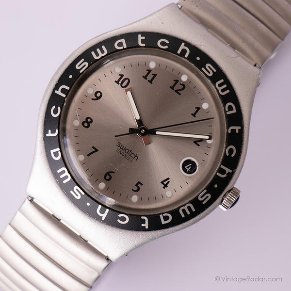 Vintage 1997 Swatch Banquis de YGS4004 reloj | Tono plateado Swatch