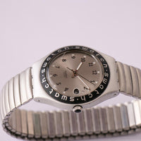 Vintage 1997 Swatch Banquis de YGS4004 reloj | Tono plateado Swatch