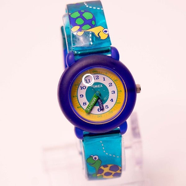 Miedoso Timex Tortuga reloj para niños | Niños vintage Timex reloj