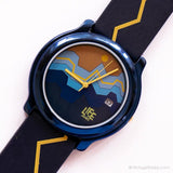Adec bleu métallique vintage montre | La vie par ADEC Citizen Quartz montre