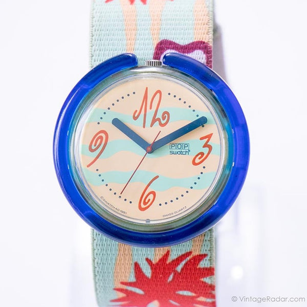 1991 swatch POP PWK157 Coquillage Watch مع حزام أصلي خمر