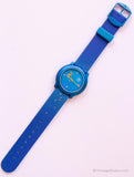 Vintage Blue Life par ADEC montre | Vintage tout bleu Citizen Quartz montre