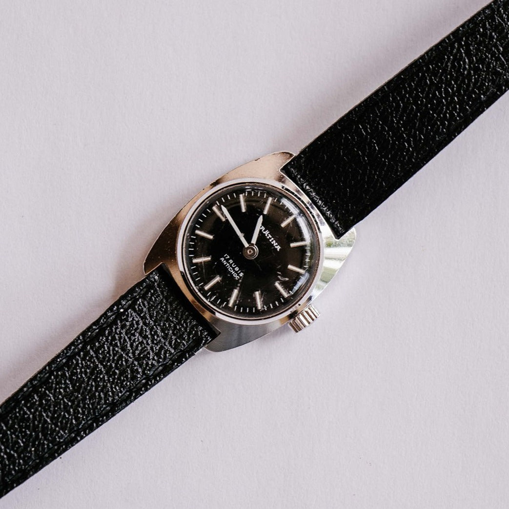 Black Dial Pratina 17 Rubis Mechanical Watch | Best Vintage