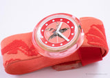 1993 Swatch Pop PWK178 RASPBERRY Watch | Red Starfish Pop Swatch
