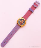 Vintage Pin-up Girl Adec Uhr | Blasselila & Pink Retro Armbanduhr