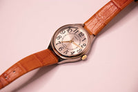 Zwei -Ton -Vintage -Wagen von Timex Damenkleid Uhr