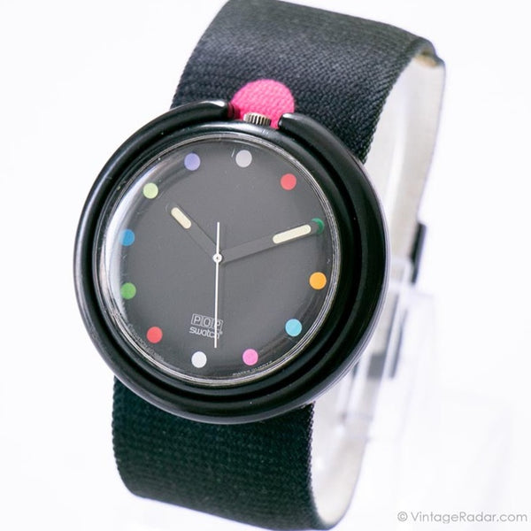 Swatch Pop PWBB109 RUSH HOUR Watch | 1980s Polka-dot Pop Swatch Vintage