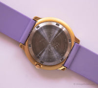 Girl pin-up vintage Adec orologio | Orologio da polso retrò viola e rosa pallido