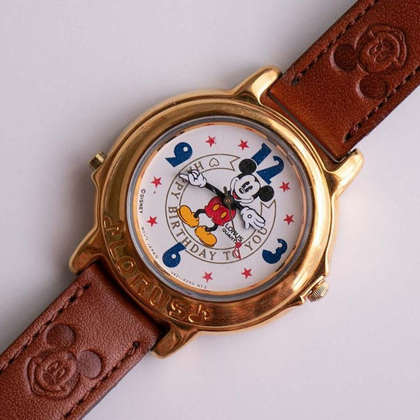 Musical Mickey mouse reloj Vintage | Década de 1990 Disney Lorus Cuarzo reloj