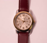Ultra elegante plateado y tono de oro Timex reloj Indiglo WR50M