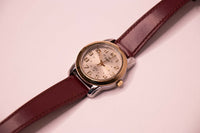 Ultra elegante plateado y tono de oro Timex reloj Indiglo WR50M