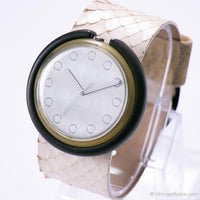 1990 Swatch POP PWBK129 Silversilk Uhr | Seltener 1990er Pop Swatch Uhr