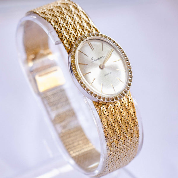 Gold-Ton Geneva 17 Juwelen mechanisch Uhr | Luxus -Damen Uhr