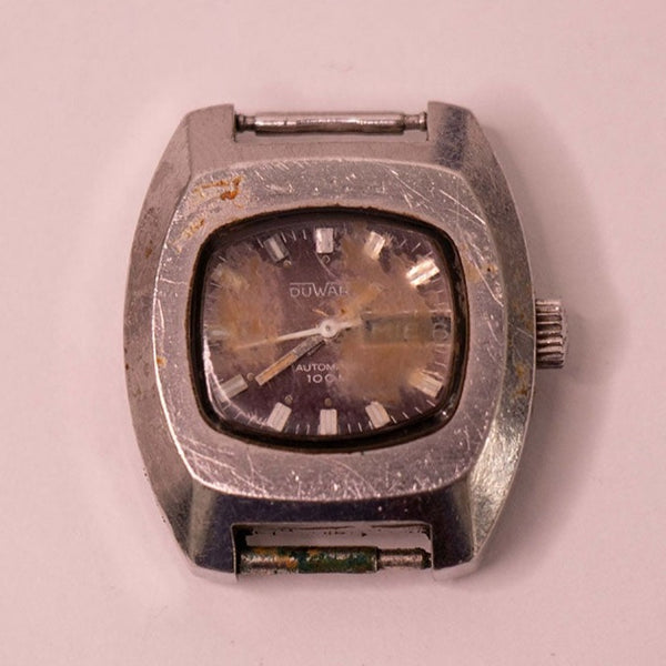 Duward Automatic Diver 100m Swiss Made Mechanical montre pour les pièces et la réparation - ne fonctionne pas