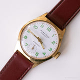 Jahrgang Kienzle Markierende mechanische Uhr | 70er Jahre seltenes Gold-Ton Uhr