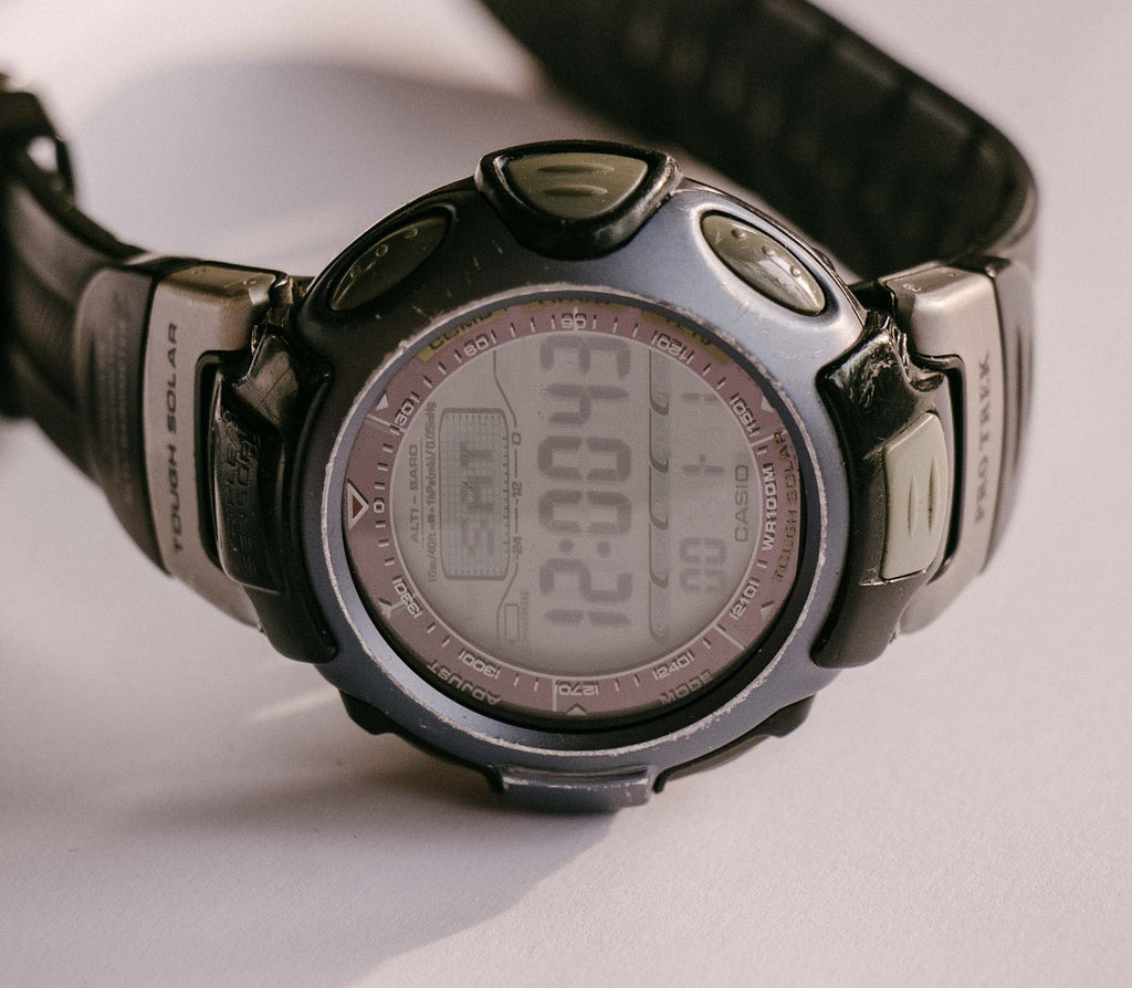 Casio Pro Trek 2471 PRT-50 Tough Solar Altimeter Hiking Watch – Vintage ...
