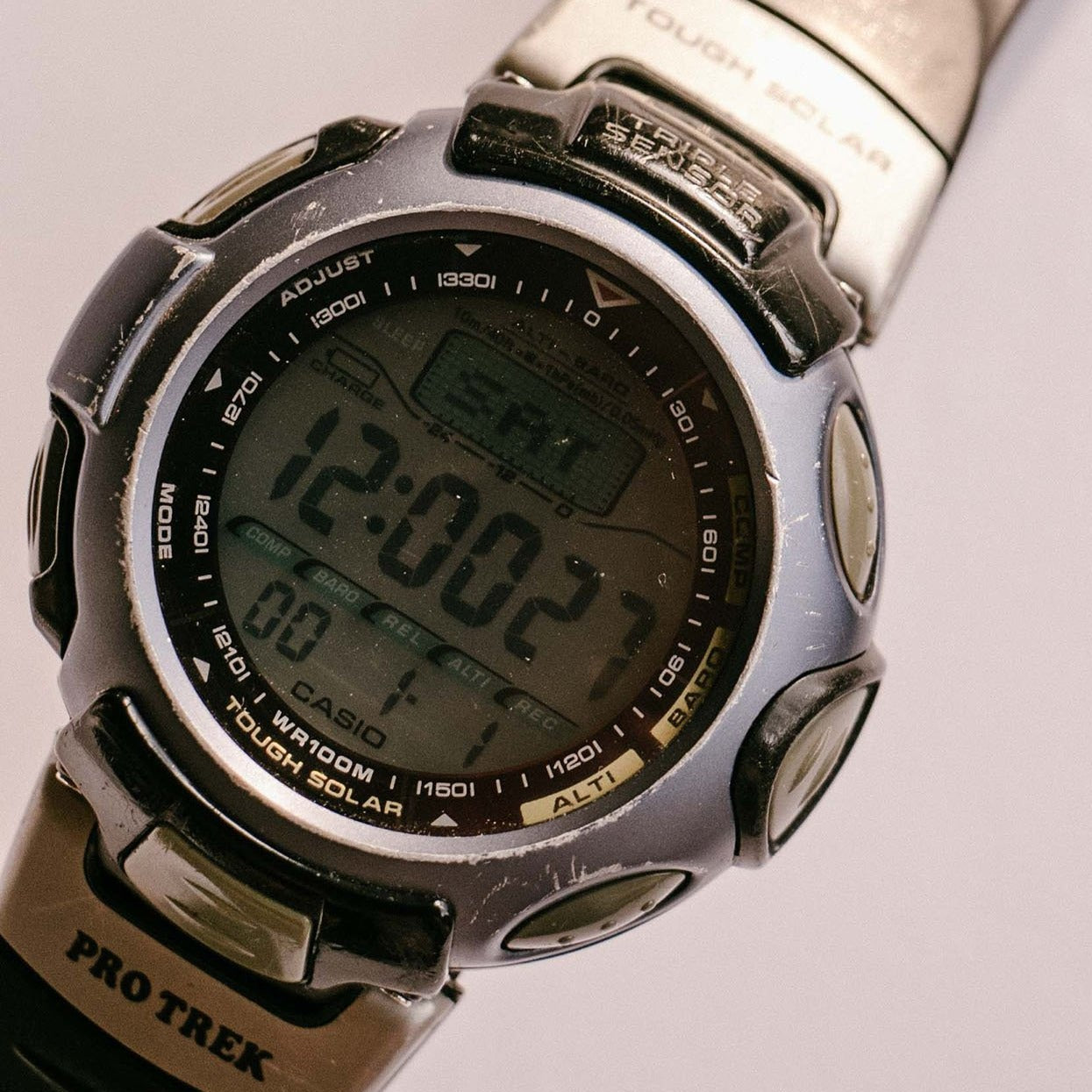 CASIO PROTREK PRT-50 大熊座 CASIO PRT-50 PROTREK Model 1376 VINTAGE DIGITAl For Parts Or